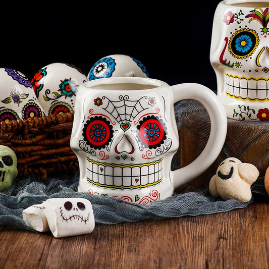 Halloween Skull Ceramic Mug