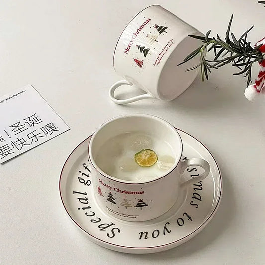 Christmas Ceramic Cup & Saucer