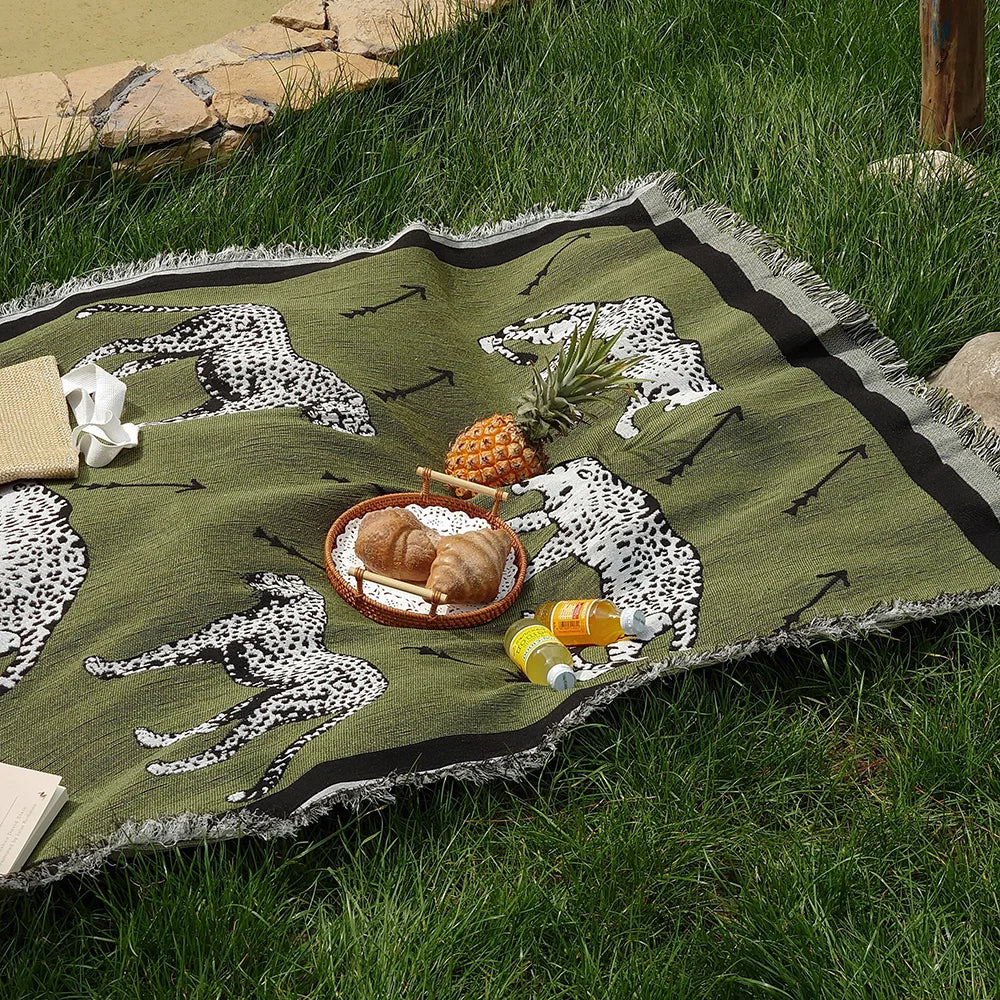 Cheetah Picnic Blanket