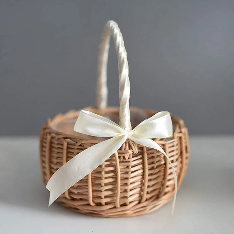 Woven Rattan Flower Basket