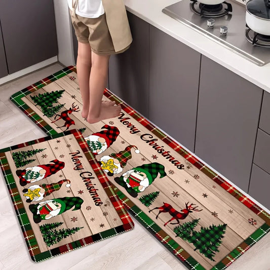 Merry Christmas Gnome Rug
