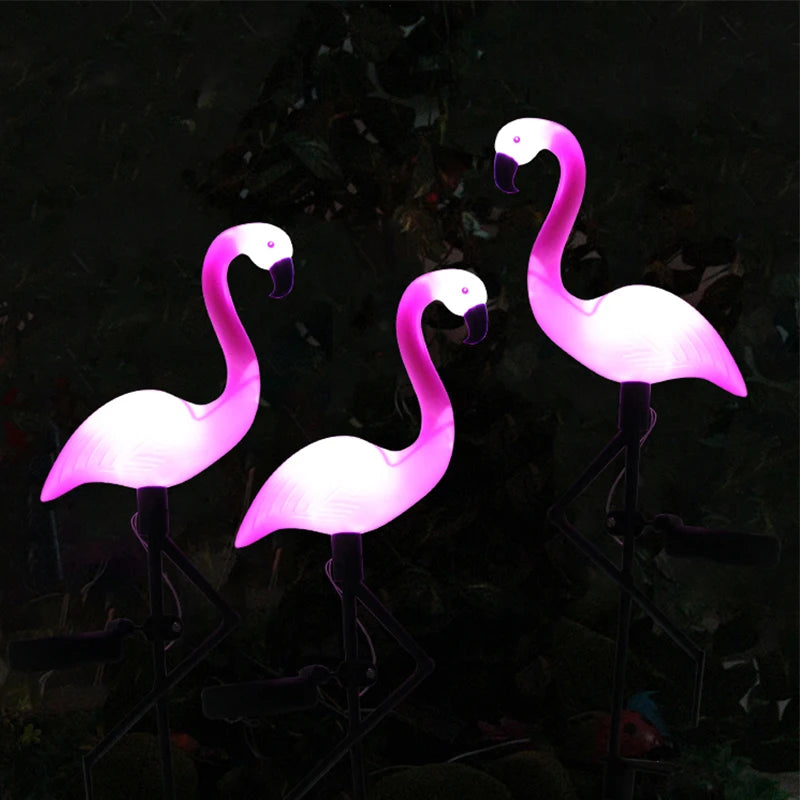 Solar Flamingo Light