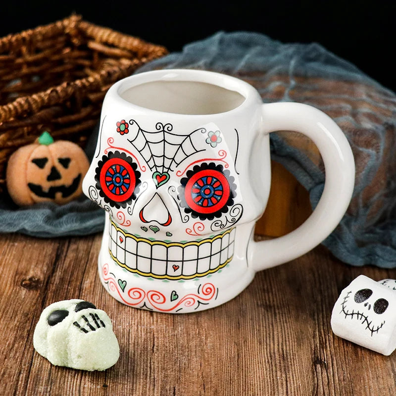 Halloween Skull Ceramic Mug