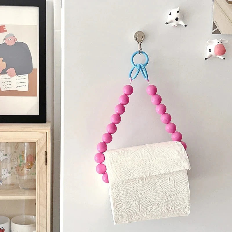 Pink Hanging Tissue Holder