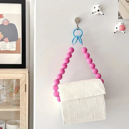 Pink Hanging Tissue Holder