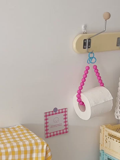 Pink Hanging Tissue Holder